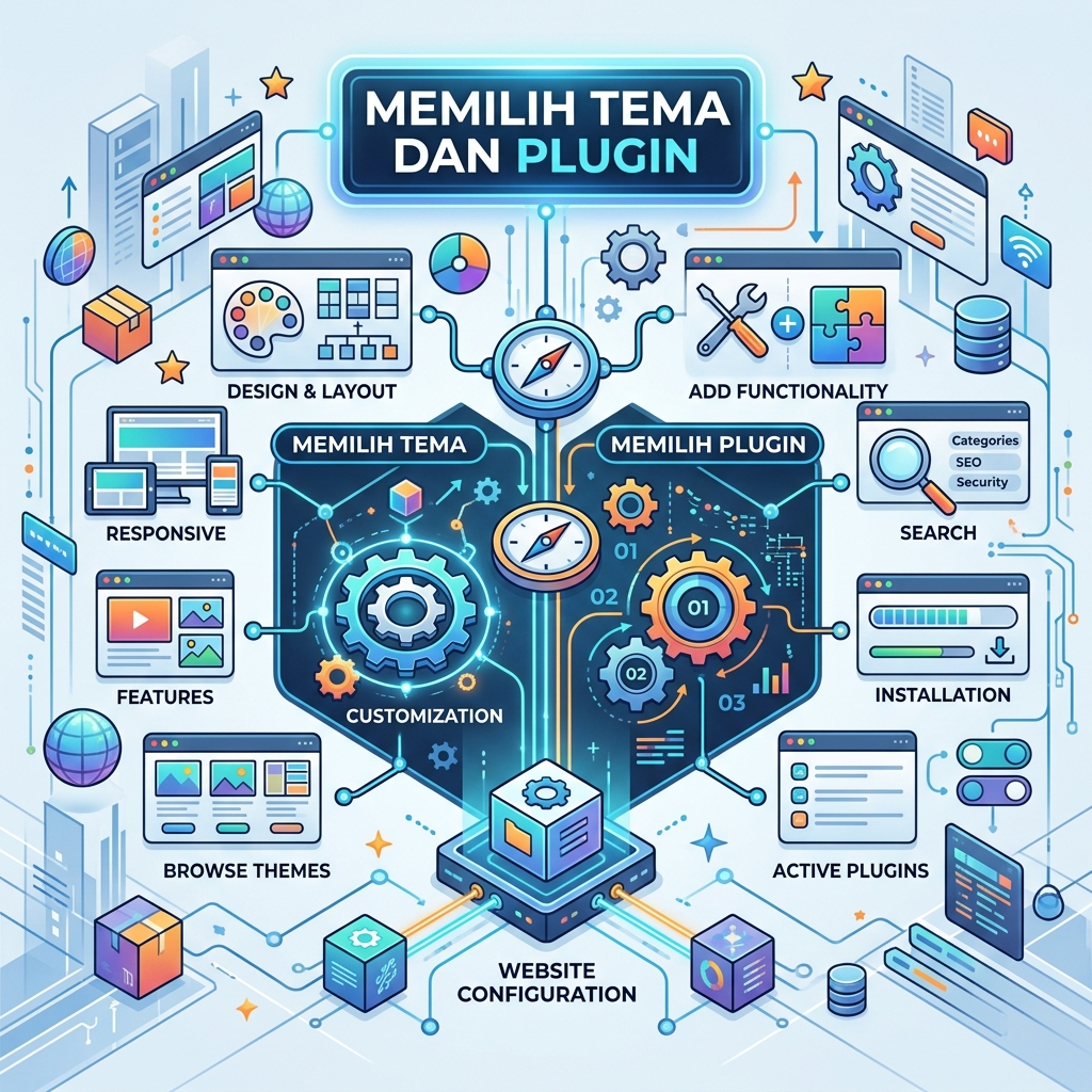 Memilih Tema dan Plugin